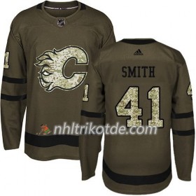 Calgary Flames Trikot Mike Smith 41 Adidas 2017-2018 Camo Grün Authentic - Herren